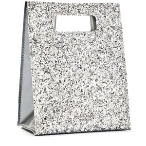 BBW Silver Glitter Gift Bag Reusable Mini Tote